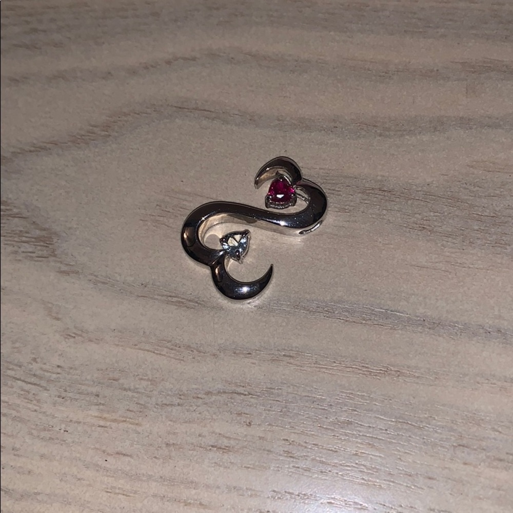 Open heart charm